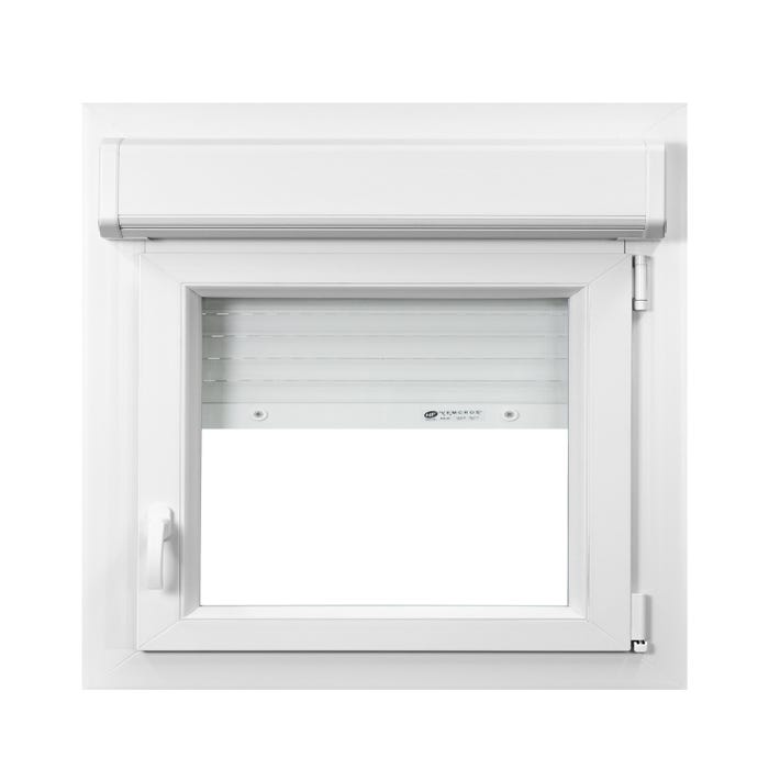 Fenêtre PVC avec volet roulant intégré monobloc Ob D 1 vantail H.75 x L.60 cm - GROSFILLEX