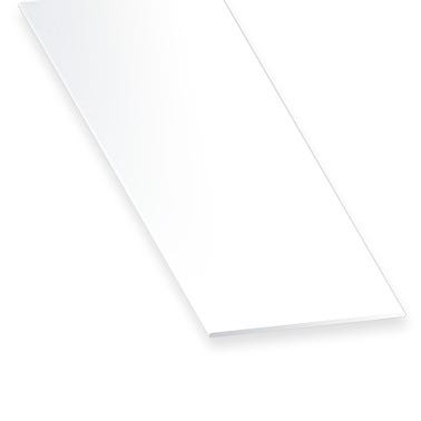 Profilé plat aluminium l.50 mm x L.250 cm blanc - CQFD