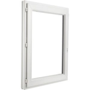 Fenêtre PVC H.75 x l.40 cm ouvrant à la française 1 vantail tirant gauche blanc