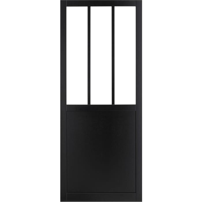 Porte coulissante seule Atelier revêtue Larg.83 cm alvéolaire 