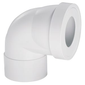 Pipe WC courte coudée femelle Ø85/105 Wirquin Pro