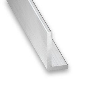 Cornière inégale aluminium brut 20 x 15 x 1,5 mm L.250 cm
