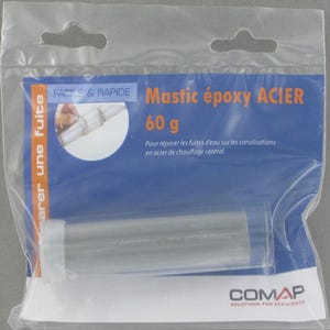 Mastic époxy réparation tubes acier 60 g - COMAP