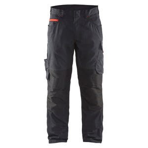 Pantalon de travail stretch Noir/Rouge T.40 1495 - BLAKLADER
