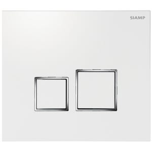 Plaque de commande pour WC suspendu blanche/inserts brillants Square - SIAMP