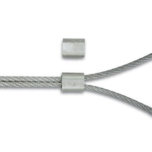 Manchons aluminium pour cable Diam.4 mm 2 pièces