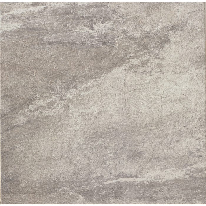 Carrelage sol extérieur effet pierre l.45 x L.45 cm - Vesuvio Acier