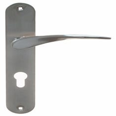 Poignées de porte aluminium nickelé entraxe 195 mm  Nola - CHAINEY