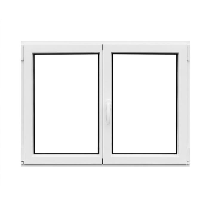 Fenêtre aluminium H.75 x l.100 cm oscillo-battant 2 vantaux blanc