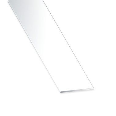 Profilé plat PVC l.30 mm x L.260 cm blanc - CQFD