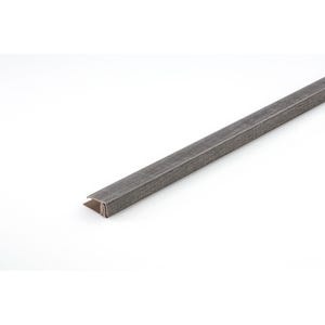 Profil de finition PVC extrémité clipsable megève gris Ep.5/8 mm Long.2,6 m - GROSFILLEX