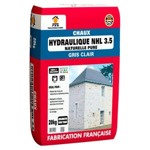 Chaux hydraulique naturelle gris NHL 3.5, 20 kg - PRB