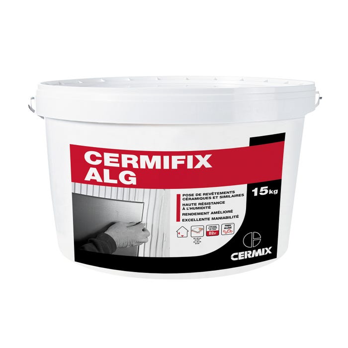 Mortier colle carrelage blanc 15 kg Cermifix Alg - CERMIX