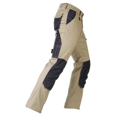 Pantalon de travail beige / bleu T.S Tenere pro - KAPRIOL