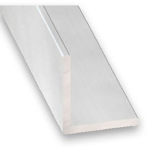 Cornière aluminium brut argent 25 x 25 x 1,5 mm L.250 cm