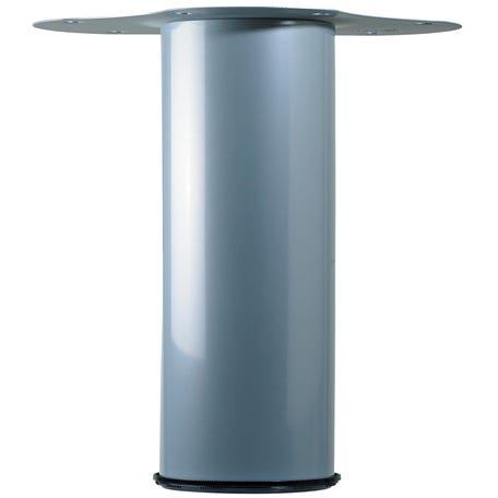 Pied de table rond en acier télescopique H.70 à 72 cm Diam.6 cm - HETTICH