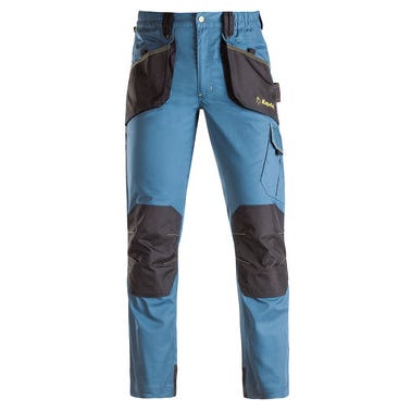 Pantalon de travail bleu pétrole/noir T.XL SLICK - KAPRIOL