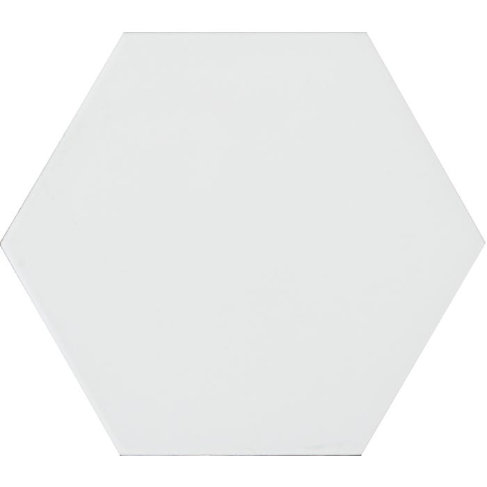 Carrelage sol intérieur effet marbre 19,8x22,8 cm - FLAT WHITE