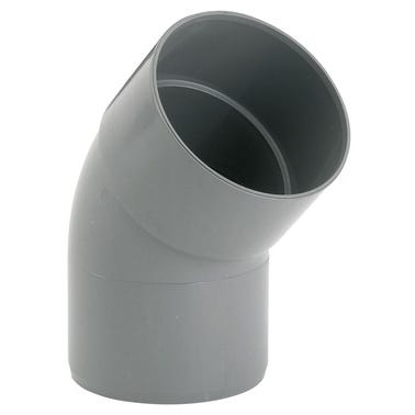Coude PVC mâle/femelle Diam.100 mm, 45°