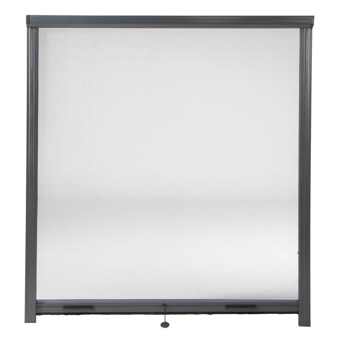 Moustiquaire enroulable en aluminium blanc H.160 x l.160 cm