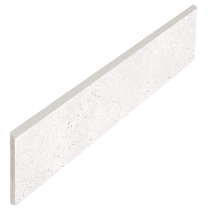 Plinthe carrelage effet béton H.9 x L.75 cm - Carnaby blanc (lot de 10)