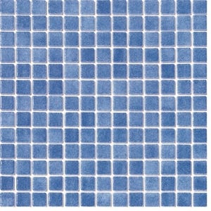 Lot de 20 mosaïques 31.6 x 31.6 cm anti derapant bleu clair niebla