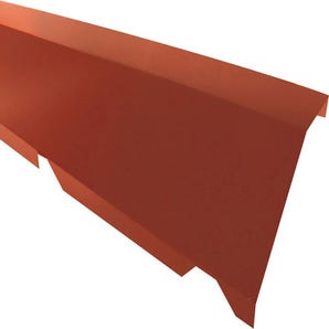 Faîtière crantée sur mur pour plaque rouge Long.210 cm