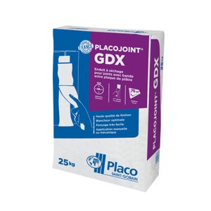 Enduit joint haute qualité finition placo gdx 25 kg Placojoint - PLACOPLATRE