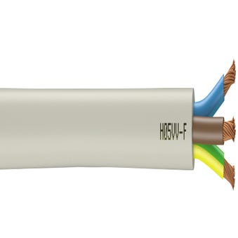 Cable électrique HO5VVF 3G 2,5 mm² Couronne 10 m - NEXANS FRANCE 
