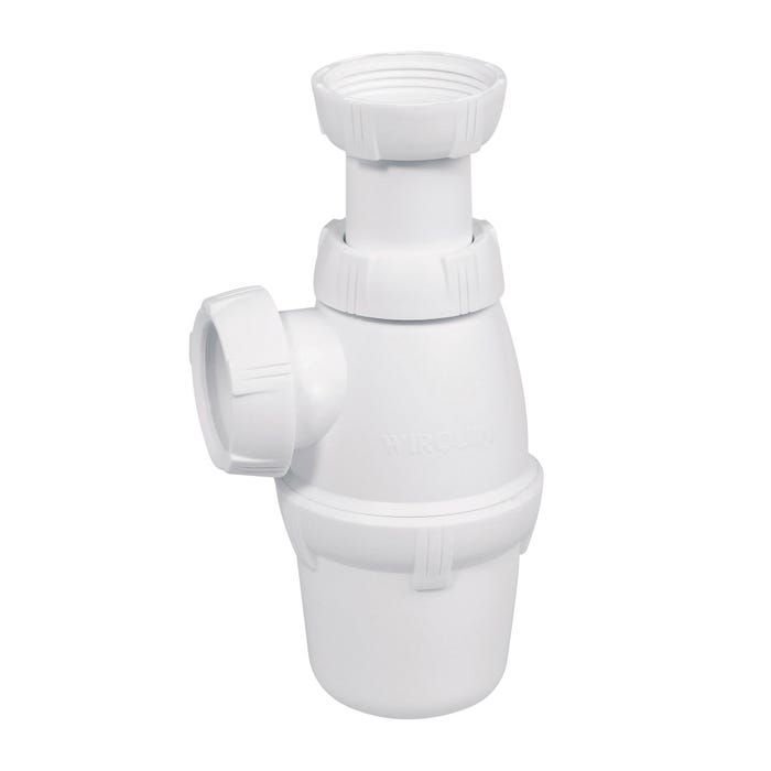 Siphon lavabo en plastique réglable en hauteur Diam.32 mm - WIRQUIN PRO