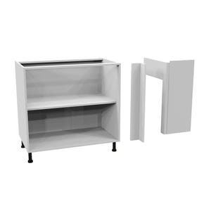 Kit d'angle gris/blanc pour meuble bas de largeur 90 cm