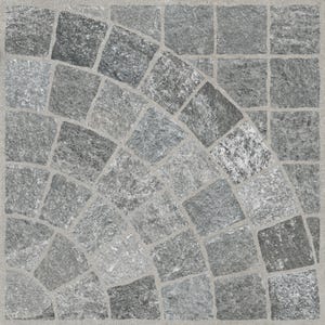 Dalle carrelage extérieur effet pierre l.60,5 x L.60,5 cm - Pavé Paris Gris Arc Uni