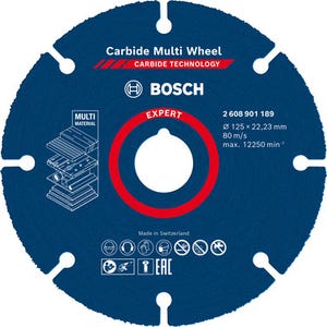 Disque carbure multimatériaux 125 mm - Expert BOSCH