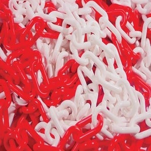 Chaine plastique rouge/blanche n°8 - TALIAPLAST