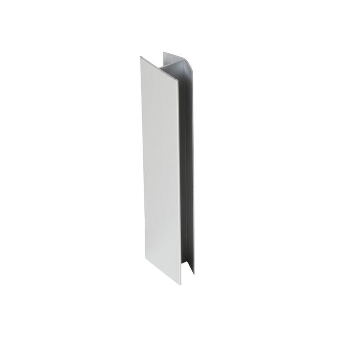 Raccords de jonction droite décor gris aluminium pour plinthe ép. 16-19 x h. 150 mm x4