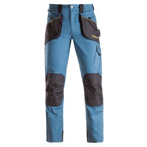 Pantalon de travail bleu pétrole/noir T.S SLICK - KAPRIOL
