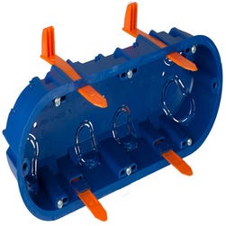Boîte d'encastrement pour cloison sèche mécanisme encastré 3P montage rapide L.219 x l.68 x P.46 mm 4 entrées tube Blue - SOLERA