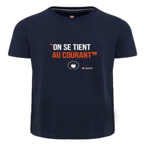 T-shirt de travail marine "Au courant" T.M - PARADE