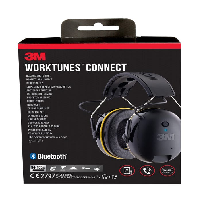 Casque WORKTUNES connection Bluetooth noir SNR 31 dB - 3M