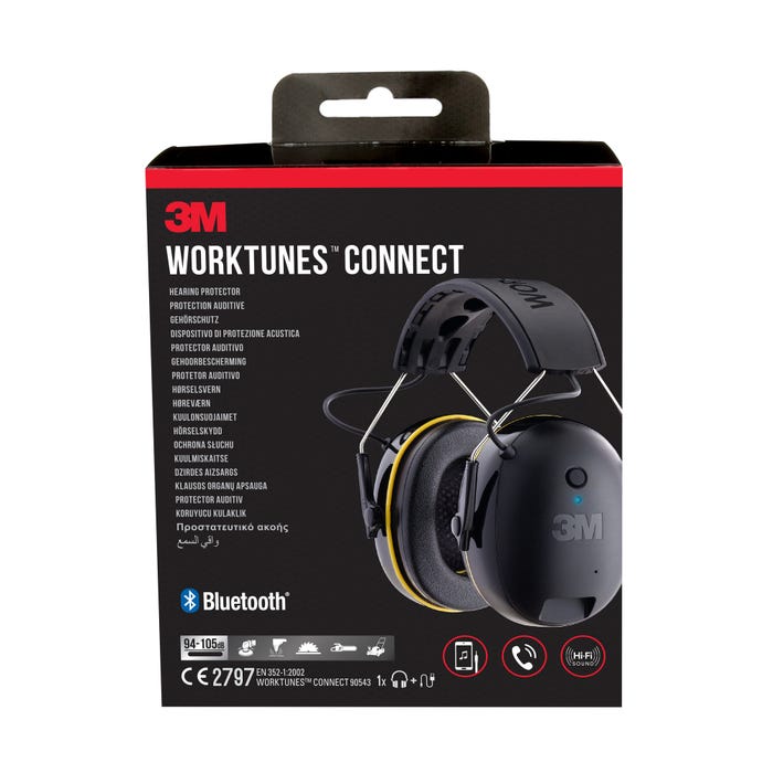 Casque WORKTUNES connection Bluetooth noir SNR 31 dB - 3M