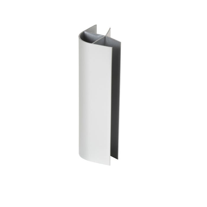 Raccords angle droit décor gris aluminium pour plinthe ép. 16-19 x h. 150 mm x4