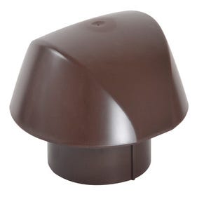 Chapeau de ventilation simple sans moustiquaire marron Diam.125 mm Atemax - NICOLL