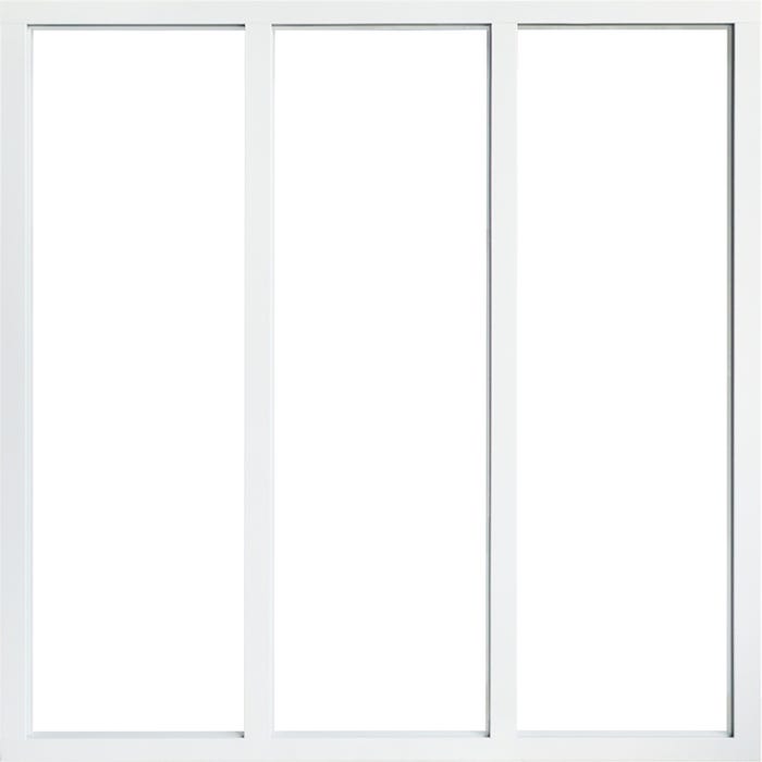 Kit verrière aluminium 3 vitrages clairs inclus hauteur 1080 mm blanc sablé