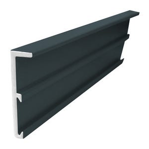 Tapée d'isolation gris pour porte d'entrée aluminium de 75 mm, pour isolation de 140 mm