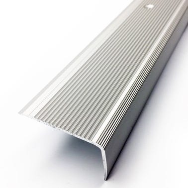 Nez de marche aluminium strié L.300 x l.5 cm 