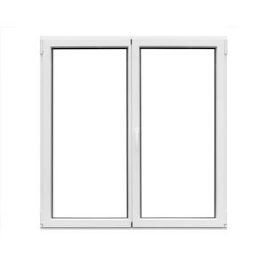 Fenêtre aluminium H.105 x l.120 cm ouvrant à la française 2 vantaux blanc