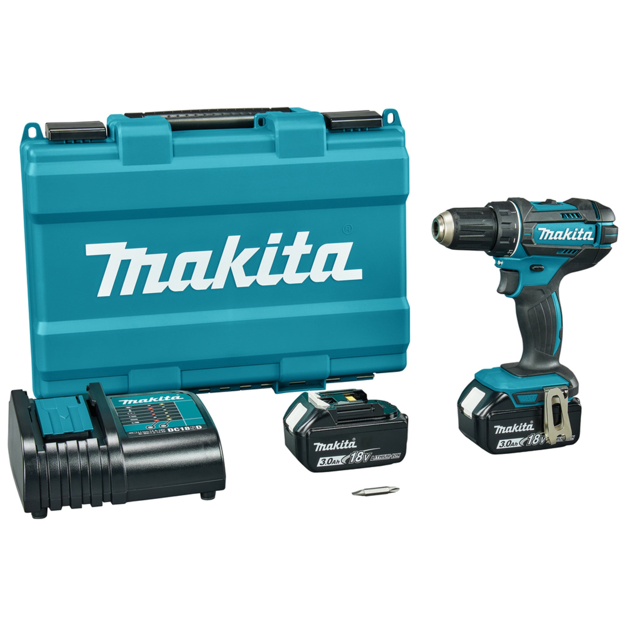 Perceuse visseuse sans fil 18V 2x3Ah + Coffret MAKITA — free download