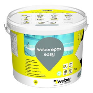 Colle et joint beige crème 5 kg Weberpox easy - WEBER