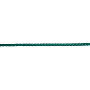 Corde tressée polypropylène vert, résistance rupture indicative 200kg, diamètre 4mm