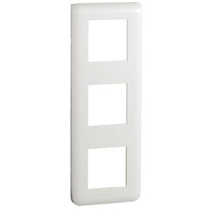 Plaque 3 postes verticale mosaïc blanc legrand